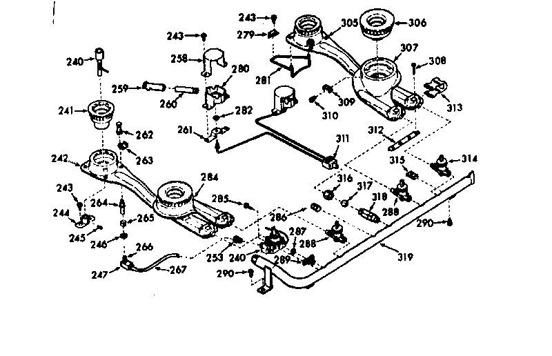 Burner section
