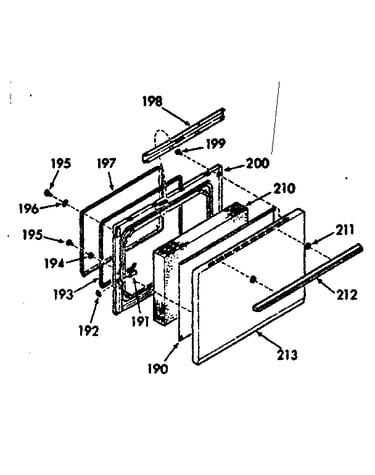 Oven door section