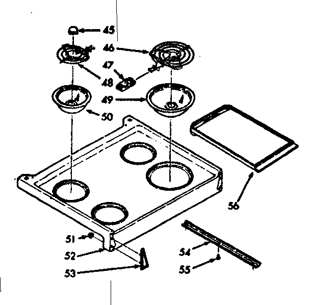 MAIN TOP SECTION, PAN & RING KIT