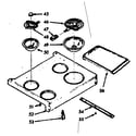 Kenmore 1039147321 main top section diagram