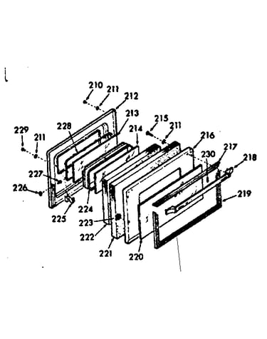 Oven door section
