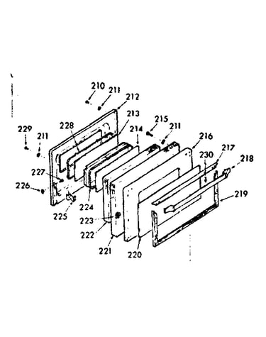 Oven door section