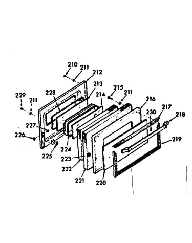Oven door section