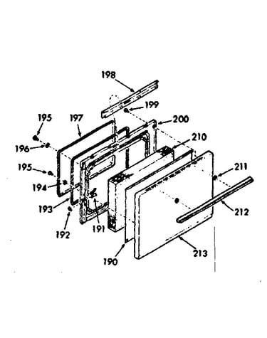 Oven door section