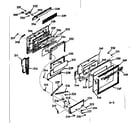 Kenmore 1039357360 oven door section diagram