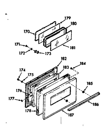 Oven door section