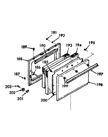 Oven door section