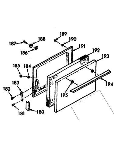 Lower oven door section