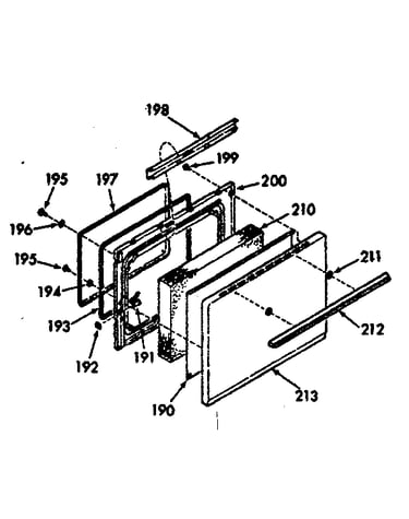 Oven door section