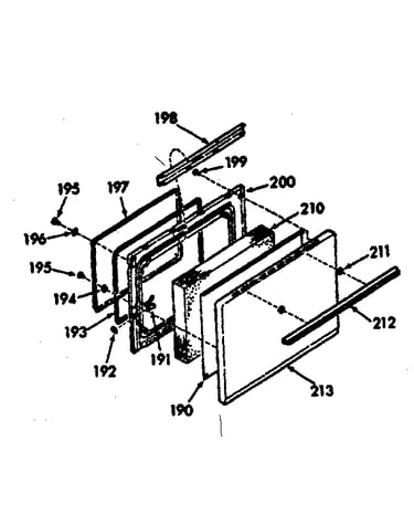 Oven door section
