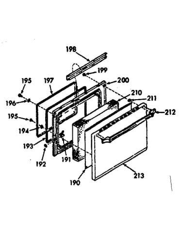 Oven door section