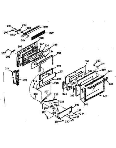 Oven door section