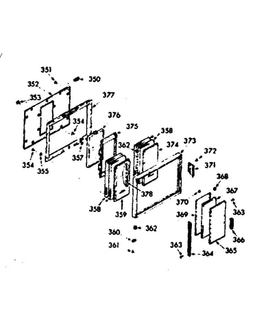 Upper oven door section
