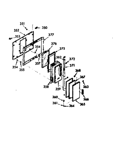 Upper oven door section
