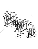 Upper oven door section