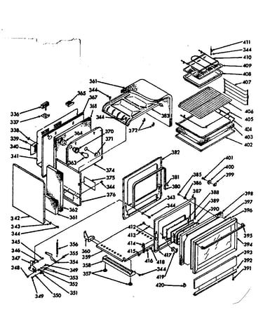 Lower oven body section