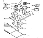 Kenmore 1196487220 main top & oven units diagram