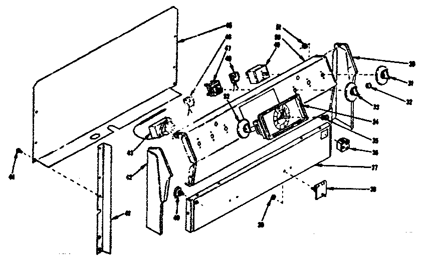 Backguard section