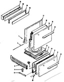 Backguard and door section