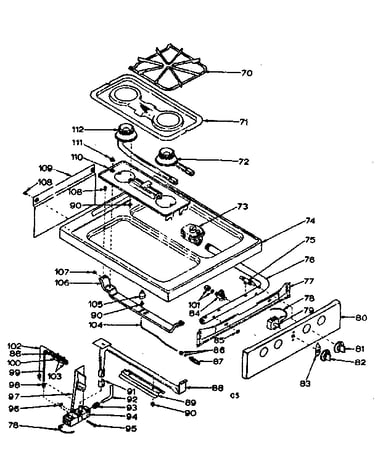Top and burner sections
