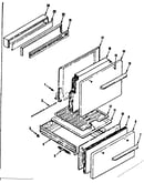 Backguard and door section