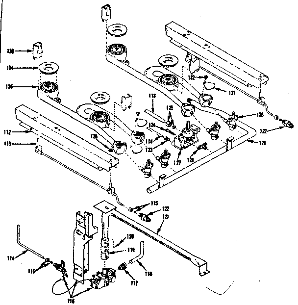 OVEN AND TOP BURNER