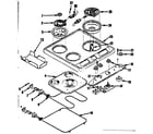 Kenmore 1199017240 main top and oven units diagram