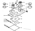 Kenmore 1199067360 main top & oven units diagram