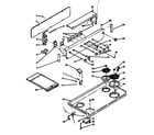 Kenmore 6286227210 backguard and cooktop assembly diagram