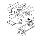 Kenmore 6286217310 backguard and cooktop assembly diagram
