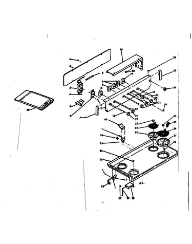 Backguard and cooktop assembly