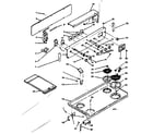 Kenmore 6286257340 backguard and cooktop assembly diagram