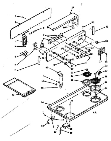 Backguard and cooktop assembly