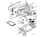 Kenmore 6286287240 backguard and cooktop assembly diagram