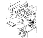 Kenmore 6286357310 backguard and cooktop assembly diagram