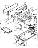 Backguard and cooktop assembly