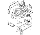 Kenmore 6286427310 backguard & cooktop assembly diagram