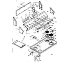 Kenmore 6289407340 backguard and cooktop assembly diagram