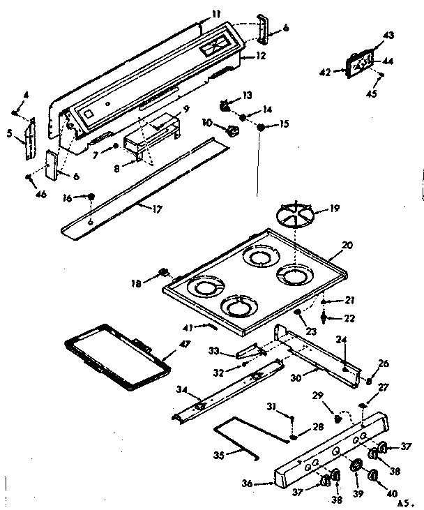 BACKGUARD AND MAIN TOP SECTION