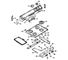 Kenmore 6477117212 backguard and main top section diagram