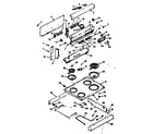 Kenmore 6479157220 backguard and main top section diagram