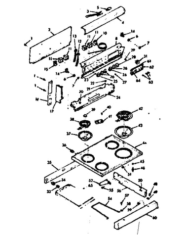 Backguard and main top section
