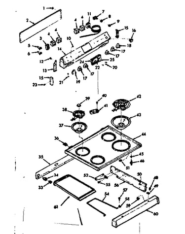 Backguard and main top section