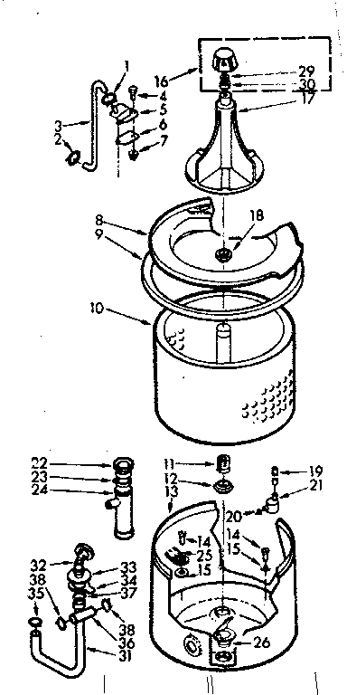 TUB AND BASKET ASSEMBLY