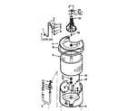 Kenmore 1106824540 tub and basket assembly diagram