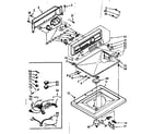 Kenmore 1106914760 top and console assembly diagram