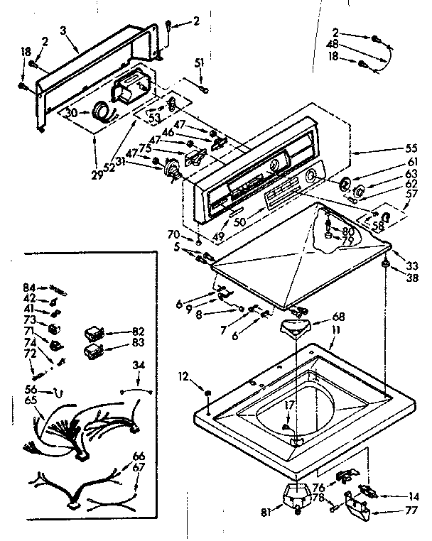 Top and console assembly