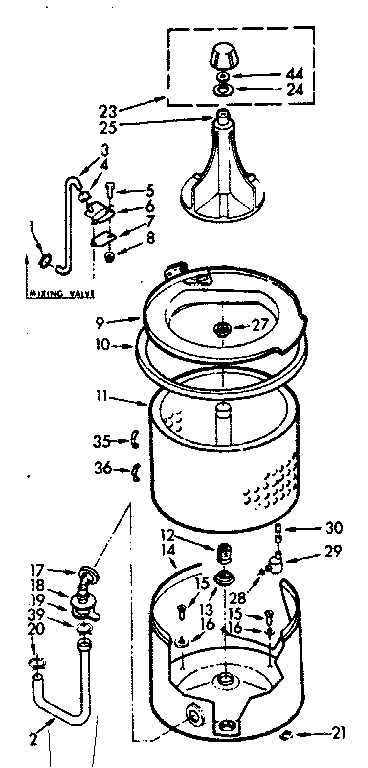 TUB AND BASKET ASSEMBLY