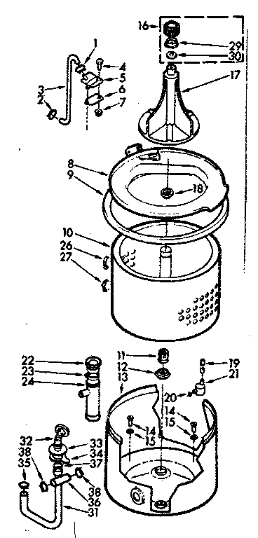 TUB AND BASKET ASSEMBLY