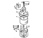 Kenmore 1107204000 tub and basket assembly diagram
